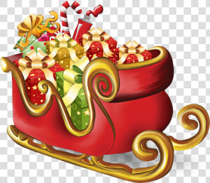 Santa Sleigh Png   Sleigh Clipart Png  Transparent Png