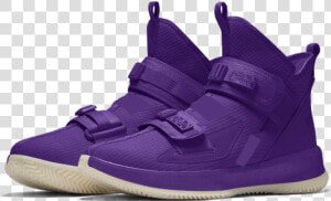 Nike Lebron Soldier 13 Xiii Id Purple Glow Sole Custom   Lebron Soldier Xiii Sfg  HD Png Download