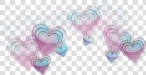 Love Flowercrown Heart Galaxy Emoji   Blue Heart Emoji Crown  HD Png Download