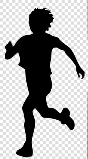 Standing human Behavior recreation   Child Running Silhouette  HD Png Download