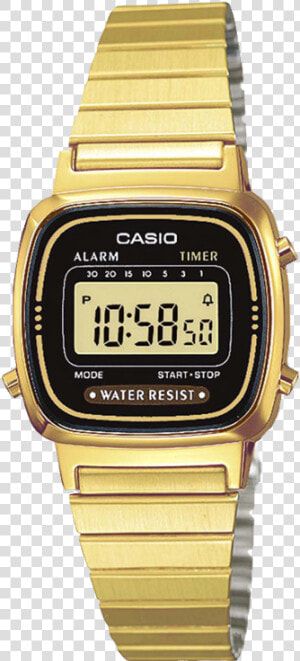 Casio Watch Gold Diamond  HD Png Download