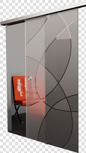 Basic Glasschiebetür Curvy Lines   Computer Case  HD Png Download