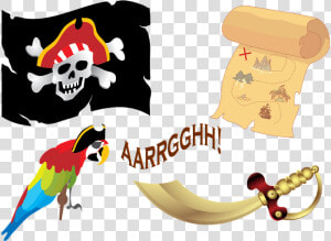 Pirate Ship Gold Treasure Pirate Ship Ocean   Printable Pirate Flag  HD Png Download