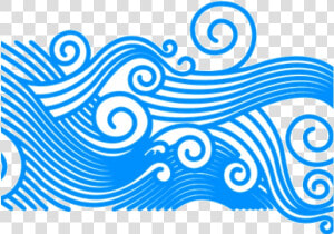 Wave Clip Art Clipart Curly Ocean Waves Transparent   Transparent Background Wave Clipart Png  Png Download