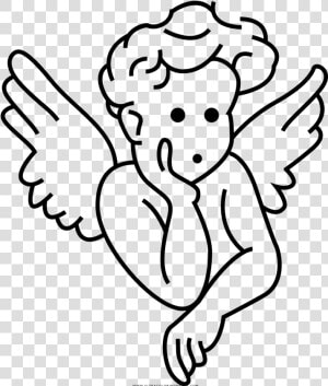 Cherub Coloring Page   Querubin Dibujo Para Colorear  HD Png Download