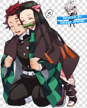  kimetsunoyaiba  demonslayer  nezuko  tanjiro  zenitsu   Nezuko Human Again  HD Png Download