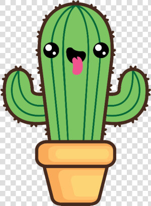 Cactus Png Kawaii   Stickers Kawaii Cactus  Transparent Png