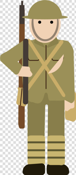 Military Clipart Soldier Ww1   Cartoon Simple World War 1  HD Png Download