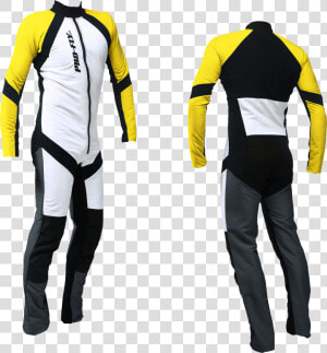 Focus White Yellow Charcoal   Skydiving Suits  HD Png Download