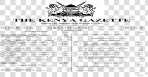 Transparent Bang Minah Png   Kenya Gazette Notice 2019  Png Download