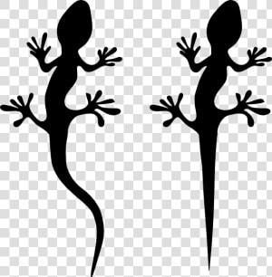 Lizard Clipart Black And White   Lizard Silhouette  HD Png Download