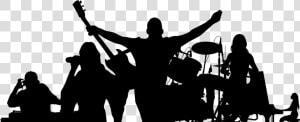 Transparent Cheering Crowd Clipart   Live Band Silhouette Png  Png Download