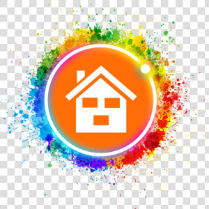 Logo Arc House Mancha Pintura   Color Splash Vector Png  Transparent Png