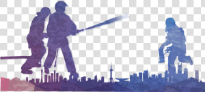 Colorful Firefighter Silhouette graffiti Png Download   Firefighter Silhouette Transparent  Png Download