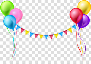 Balloon Garland Png Image   Balloons Happy Birthday Png  Transparent Png