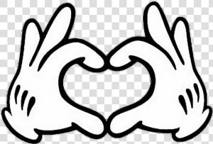 Transparent Mickey Mouse Hands Png   Mickey Mouse Heart Hands  Png Download