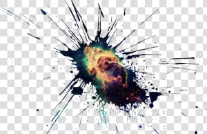  splash  splasheffect  galaxy  drops  paint  space   Hubble  HD Png Download