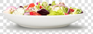 Greek Salad   Salad On A Plate Transparent  HD Png Download