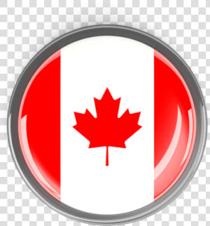 Metal Framed Round Button   Canada Flag Button Png  Transparent Png