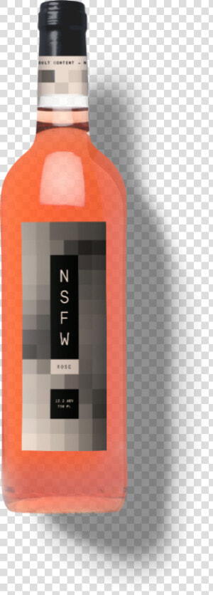 Nsfw Rose Wine   Glass Bottle  HD Png Download