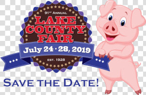 2019 Fair Logo Savethedate Web   Lake County Fair 2019  HD Png Download