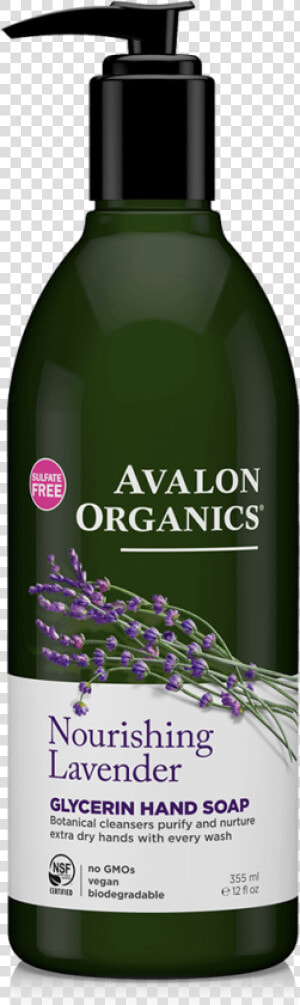 Organic Hand Soap   Avalon Organics Hand Soap Lavender  HD Png Download