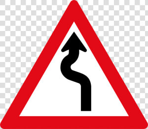 Clipart Road Winding Road   Sharp Junction Road Sign  HD Png Download