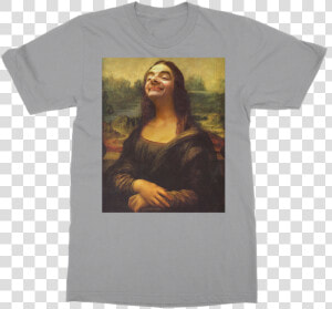 Mr Bean S Face On The Mona Lisa ﻿classic Adult T shirt   Mona Lisa Mister Bean  HD Png Download