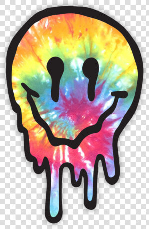 Drippy Face Tie Dye Sticker Clipart   Png Download   Tie Dye Stickers  Transparent Png