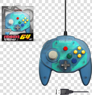 Ocean Blue Usb   Nintendo N64 Usb Controller  HD Png Download