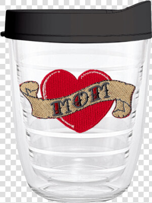 Mom Tattoo Heart 12oz Tumbler   Cartoon  HD Png Download