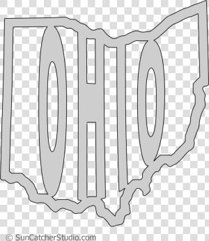 Ohio Map Shape Text  Outline Scalable Vector Graphic   Ohio Svg Free  HD Png Download