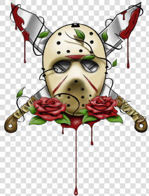 Jason Vorheess Artwork Jason Voorhees Mask Tattoo   Friday The 13th Jason Tattoo Designs  HD Png Download