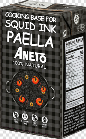 100  Natural Cooking Base For Squid Ink Paella Aneto   Orange Drink  HD Png Download