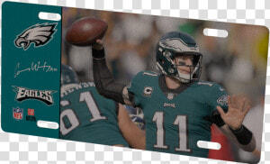 Philadelphia Eagles Carson Wentz Metal Photo   Philadelphia Eagles  HD Png Download