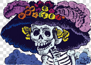 La Catrina In Color  HD Png Download