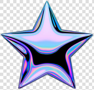 Holo Holographic Shootingstar Stars Star Emoji Iridesce   Holographic Star  HD Png Download