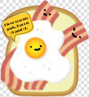 Meh     Pan Con Huevos Y Tocino Dibujo  HD Png Download