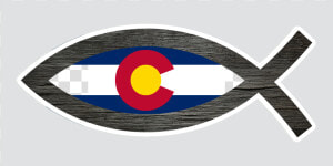 Colorado Christian Fish   Colorado State Flag  HD Png Download