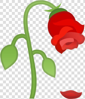 Wilted Rose Emoji Png  Transparent Png