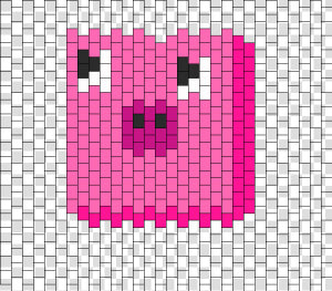 3d Box Piggy Bead Pattern   Pokemon Kandi Mask Pattern  HD Png Download