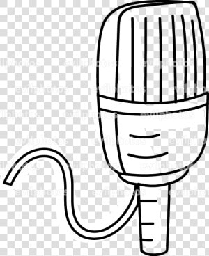 Microphone Drawing Vector And Stock Photo   Line Art  HD Png Download