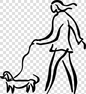 Vector Illustration Of Dog Owner Walks Family Pet Dog   Life Begin At Forty  HD Png Download