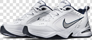 Nike Men S Air Monarch Iv White metallic Silver   Nike Air Monarch Iv White Shoes  HD Png Download