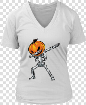 Dabbing Skeleton Pumpkin Halloween Shirt   Unicorn Shirts For Moms  HD Png Download