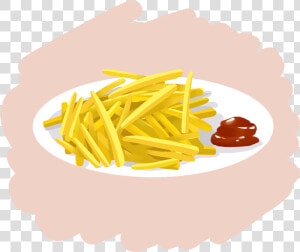 French Fries Frenchfries Potatoes Potato Png And Psd   French Fries On Plate Cartoon  Transparent Png