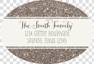 Festive Frame Label   Glitter Return Address Labels  HD Png Download