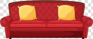 Canape Jaune Et Rouge Clipart   Png Download   Canapé Clipart  Transparent Png