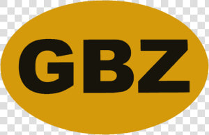 Gbz International Vehicle Registration Oval   Gbz  HD Png Download