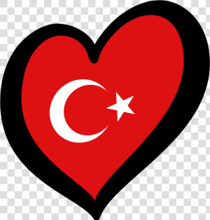 Fanvision Song Contest Wiki   Turkish Flag Heart Png  Transparent Png